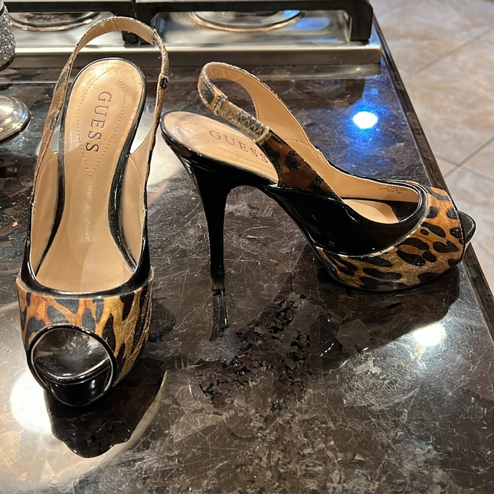 Leopard and patent shoes